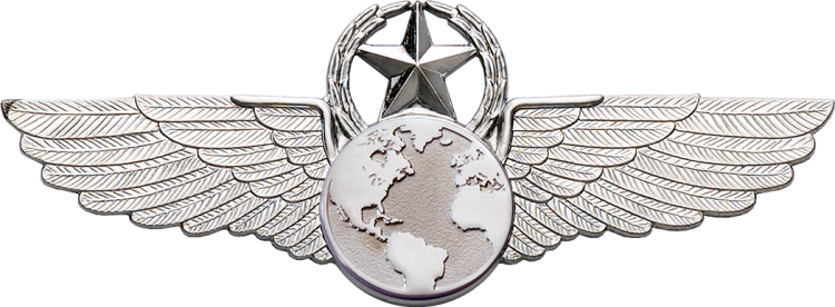 9640SW Star & Wreath Wing with Generic Emblem - Click Image to Close