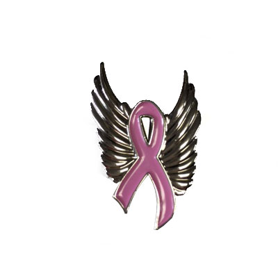 Breast Cancer Awareness Wing Pin - Click Image to Close