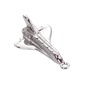 Space Shuttle Aviation Charm (3-D cast) - Click Image to Close